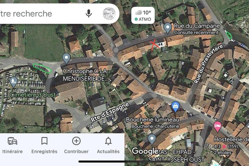 La Petite Ourse Maison De Village A Oust Extérieur photo