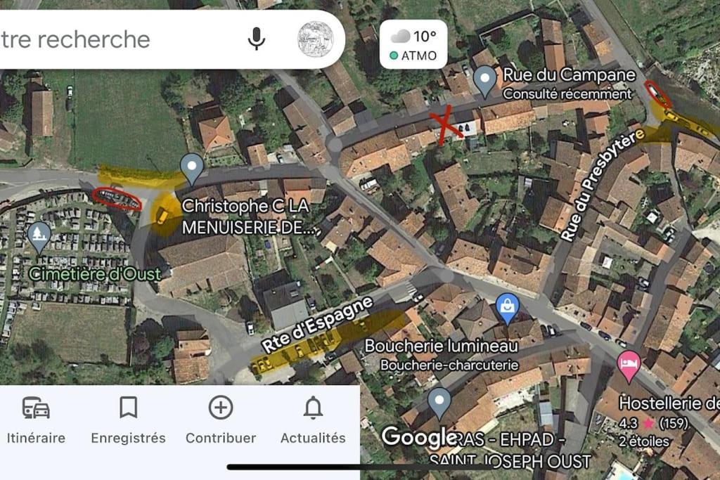 La Petite Ourse Maison De Village A Oust Extérieur photo